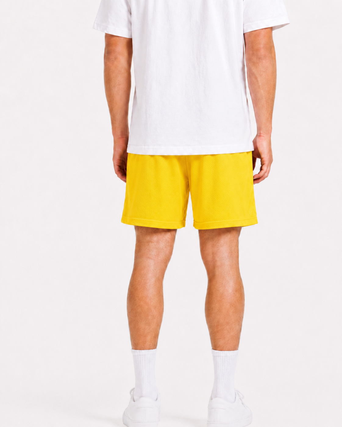 Trojan Gold mesh shorts - side view