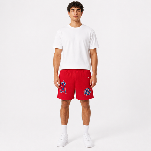 Angels Red mesh shorts - front angle view