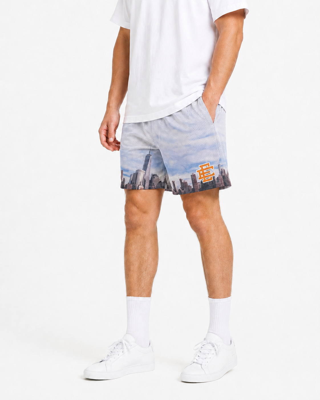 Skyline Wash mesh shorts - back angle view