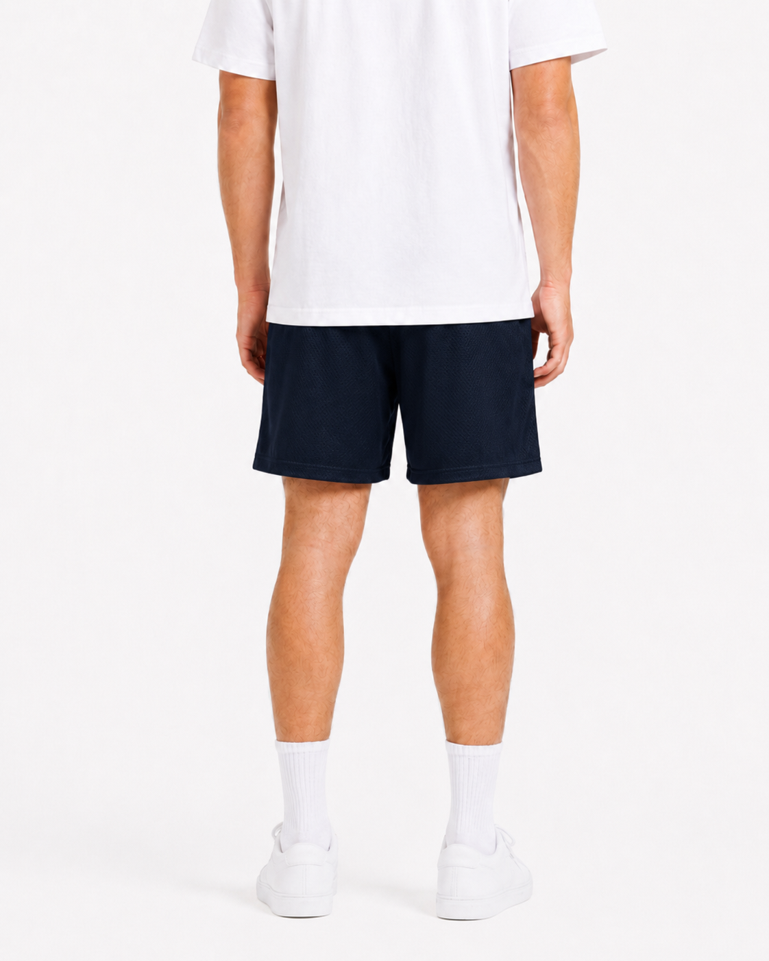 Husky Navy mesh shorts - back angle view