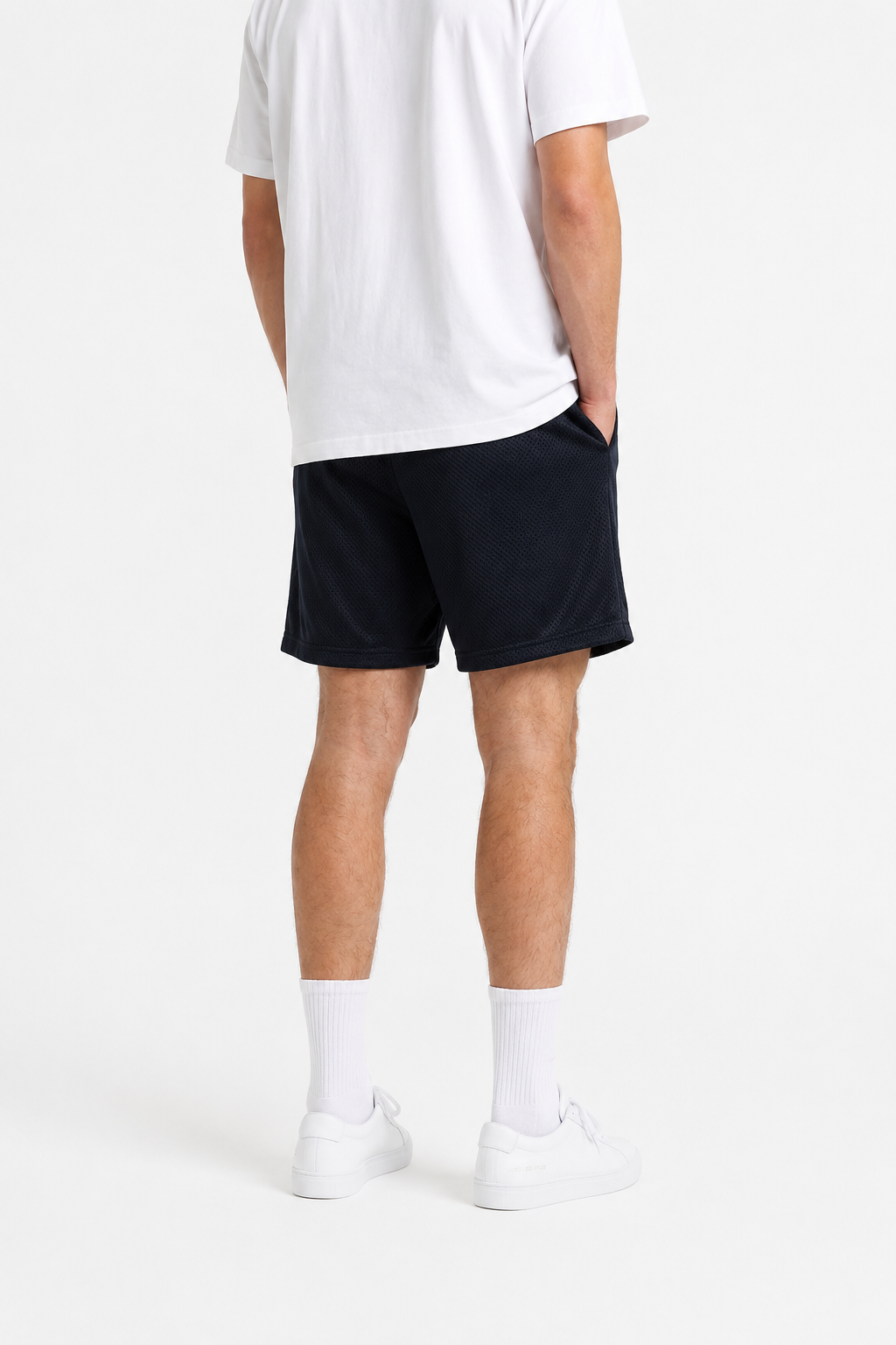 Black White Sox mesh shorts - back angle view
