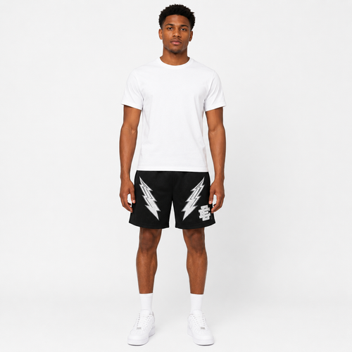 Black Lightning mesh shorts - front angle view
