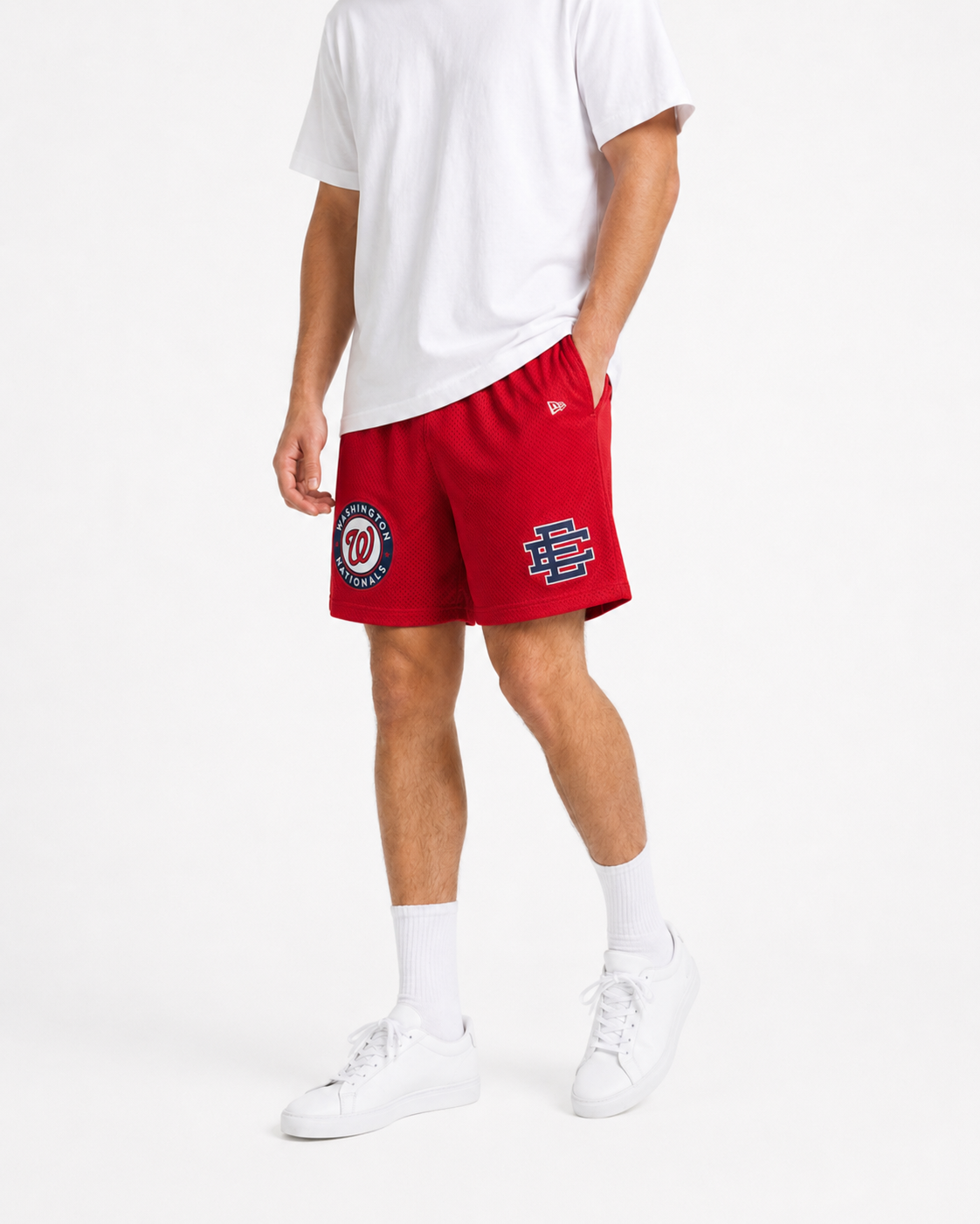 Nationals Red mesh shorts - back angle view