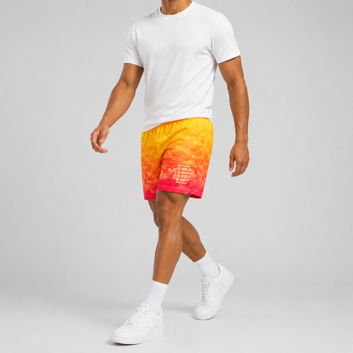 Sunset Fade mesh shorts - detail view