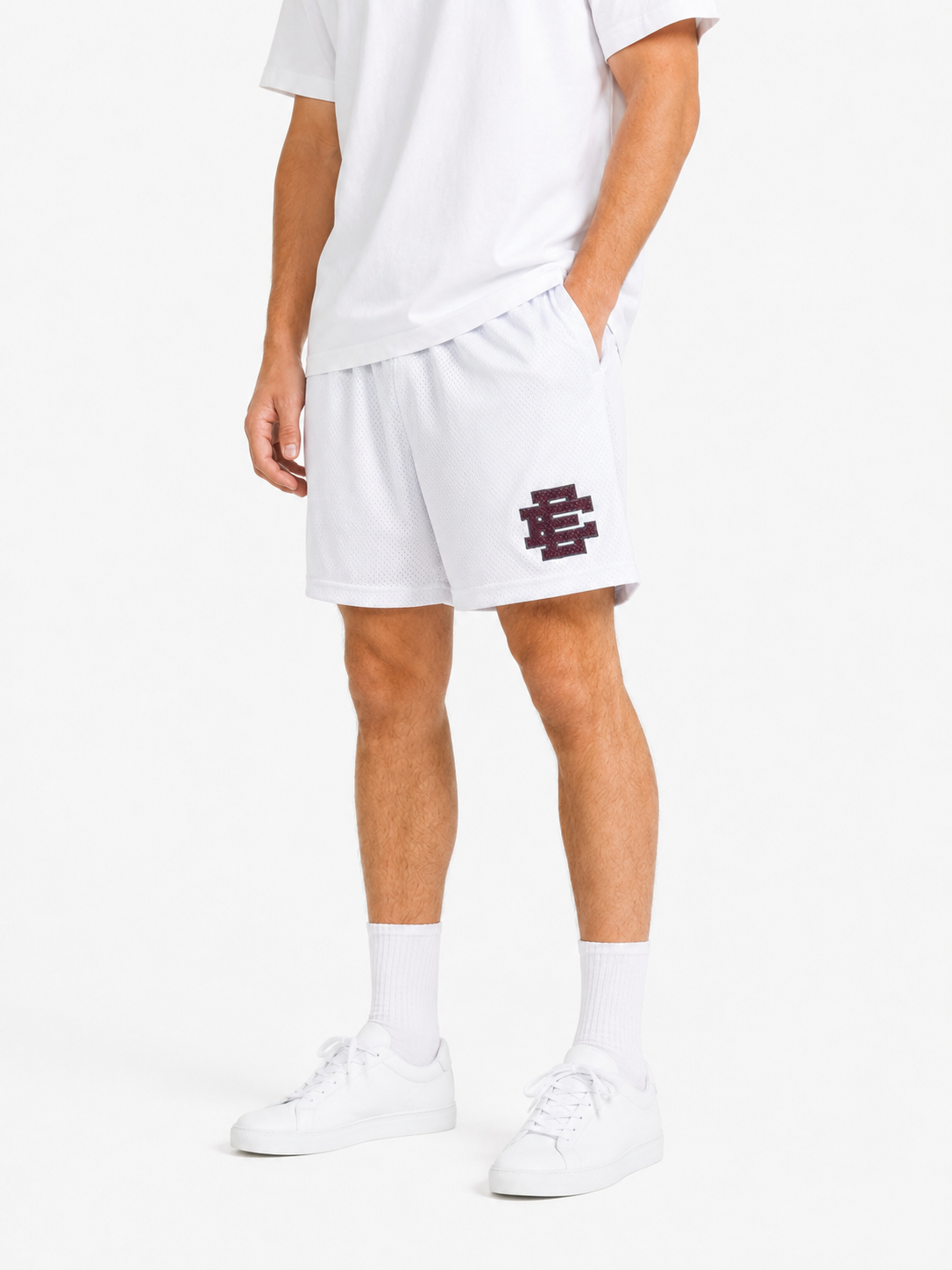 Ice Blue mesh shorts - lifestyle view