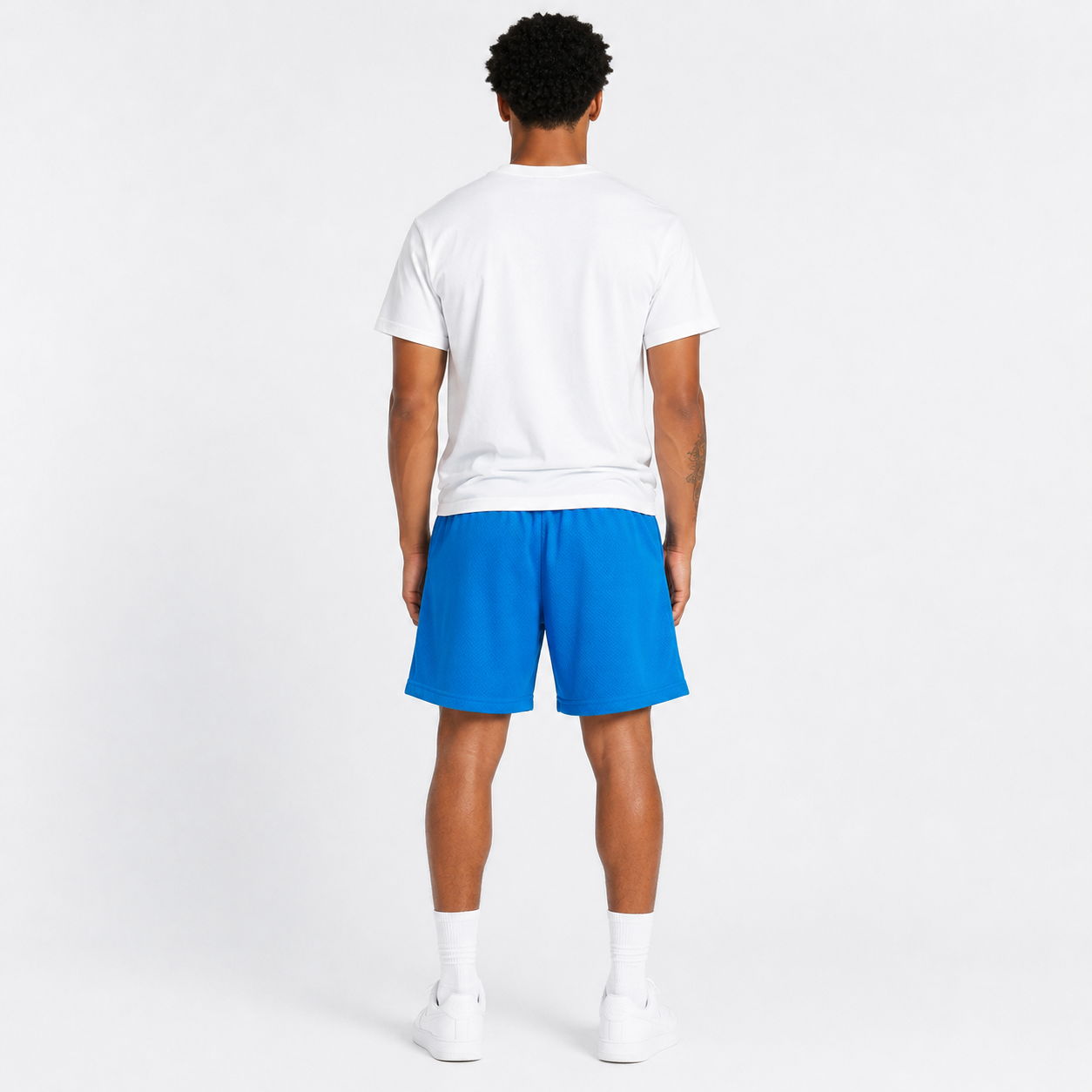 Kansas Blue mesh shorts - side view