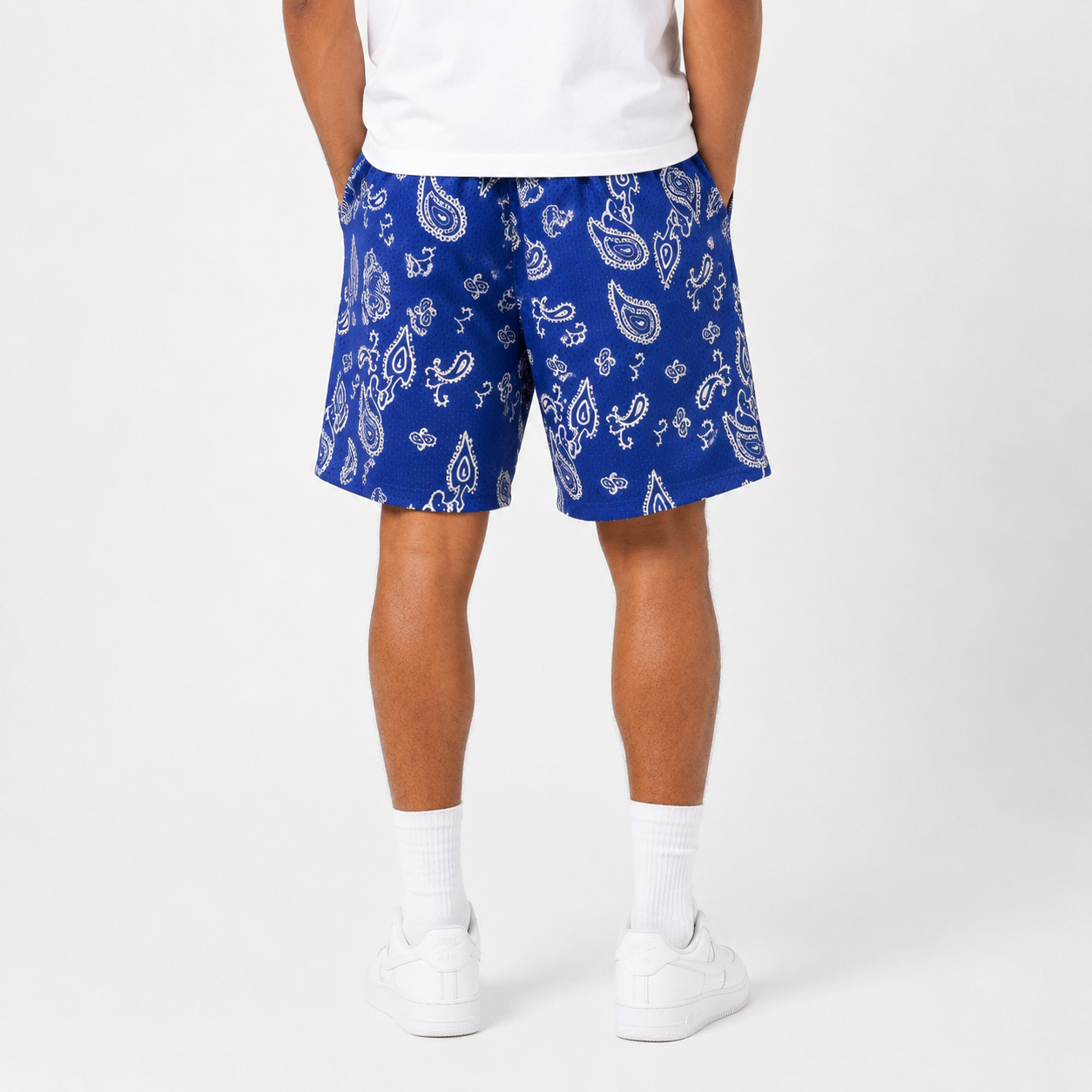 Royal Bandana mesh shorts - side view