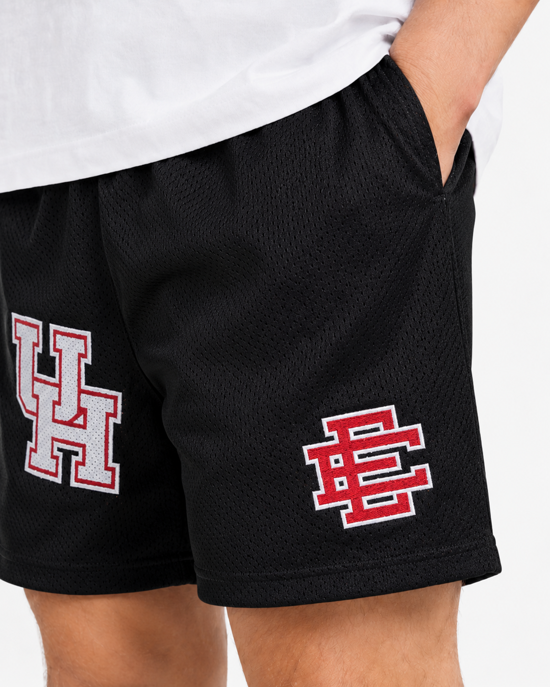 Houston Black mesh shorts - back angle view