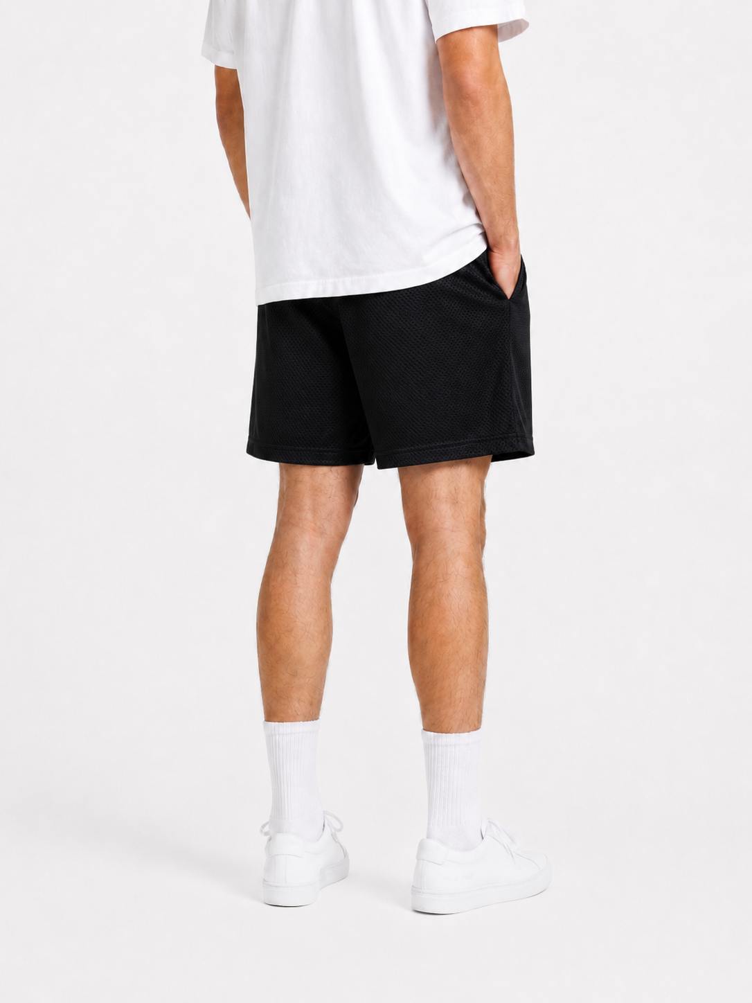 Black Marlin mesh shorts - lifestyle view