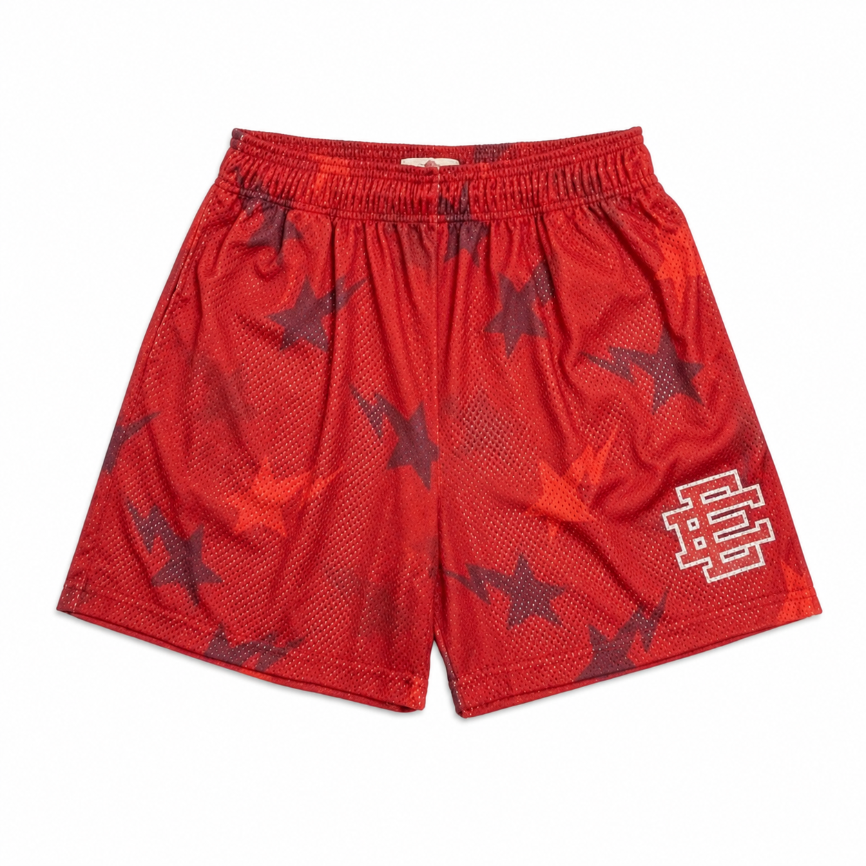 Crimson Starfall mesh shorts - lifestyle view