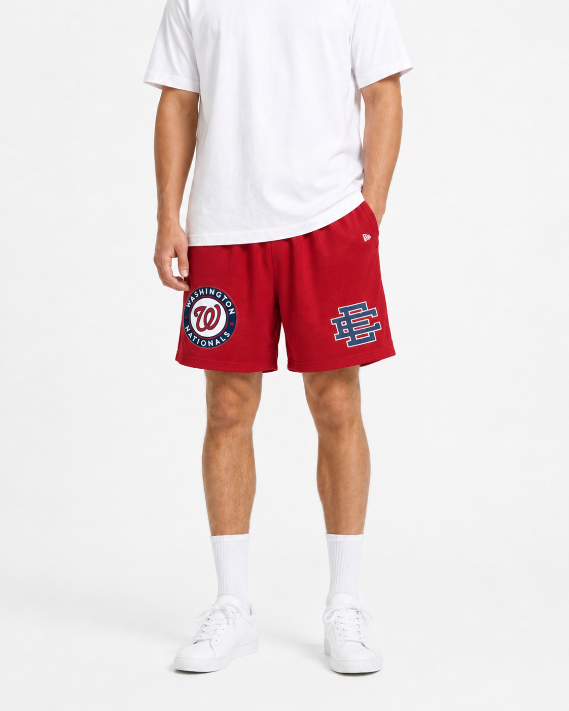 Nationals Red mesh shorts - side view