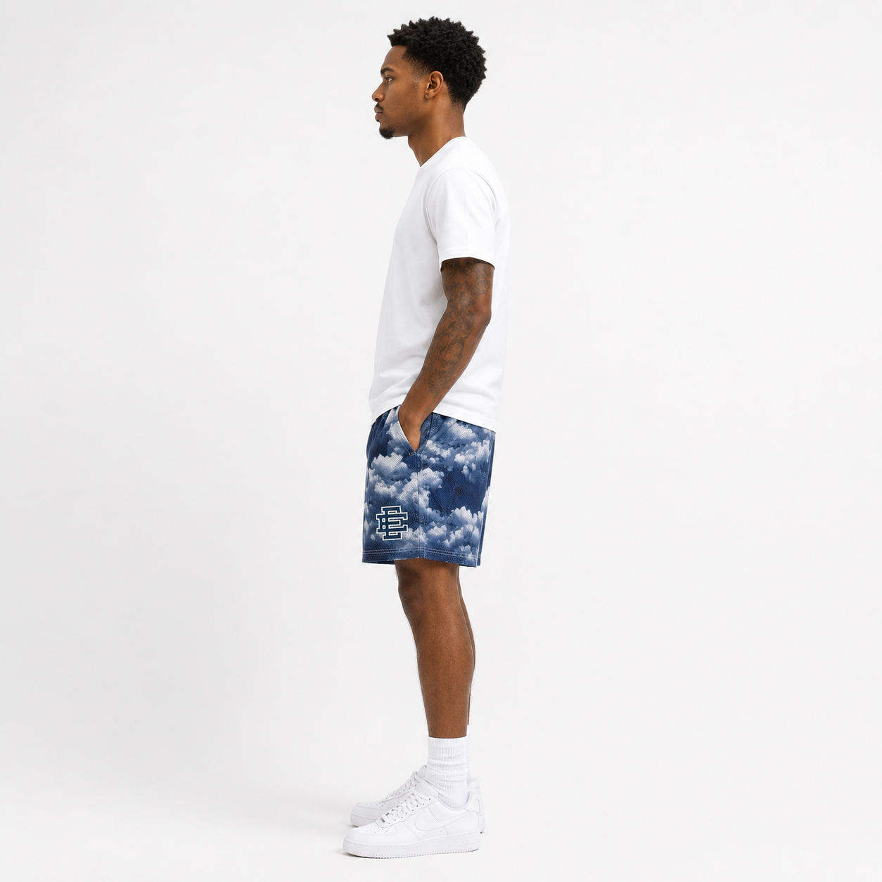 Night Cloud mesh shorts - back angle view