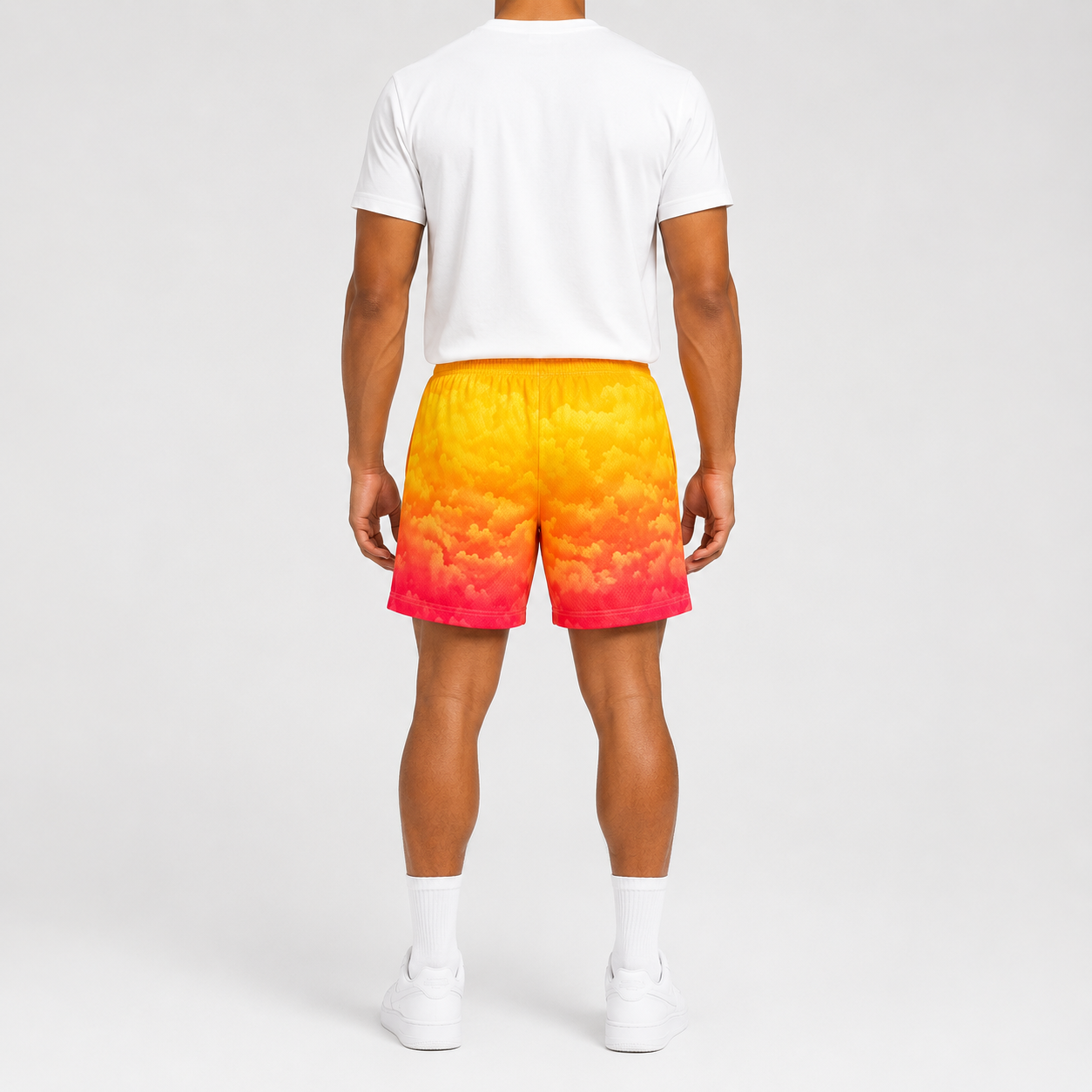 Sunset Fade mesh shorts - side view