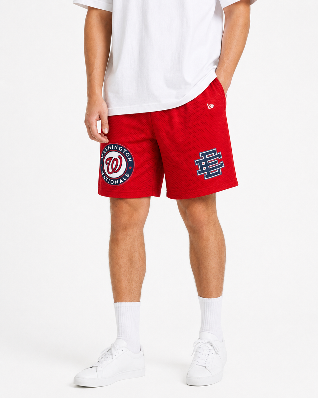 Nationals Red mesh shorts - detail view
