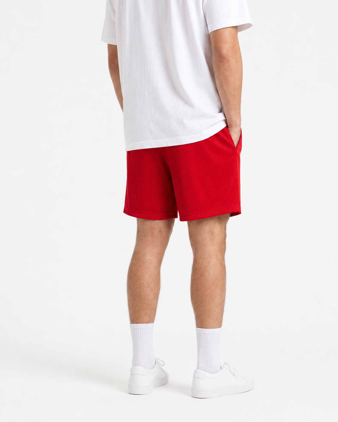 Nationals Red mesh shorts - front angle view