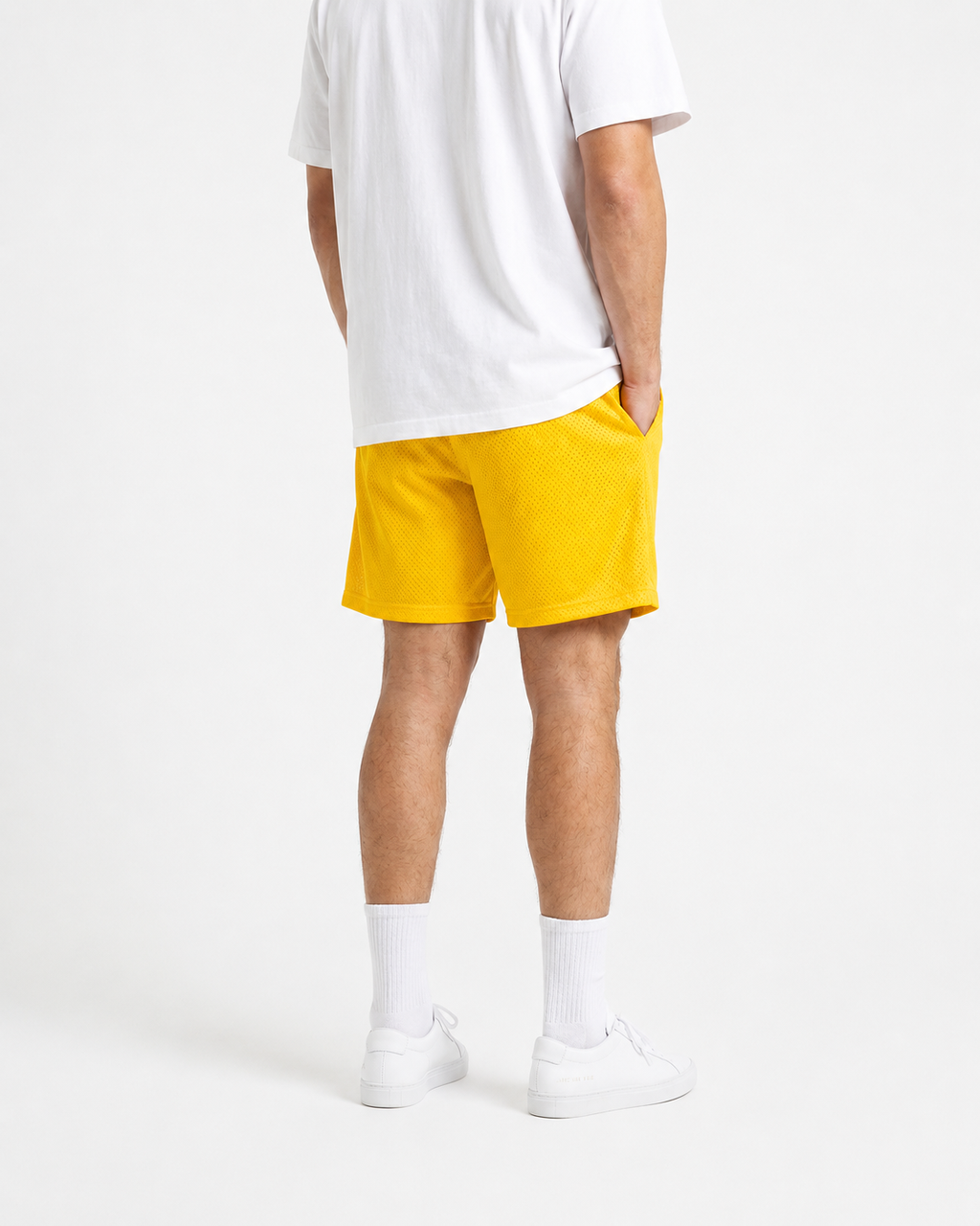 Gold Mariners mesh shorts - side view