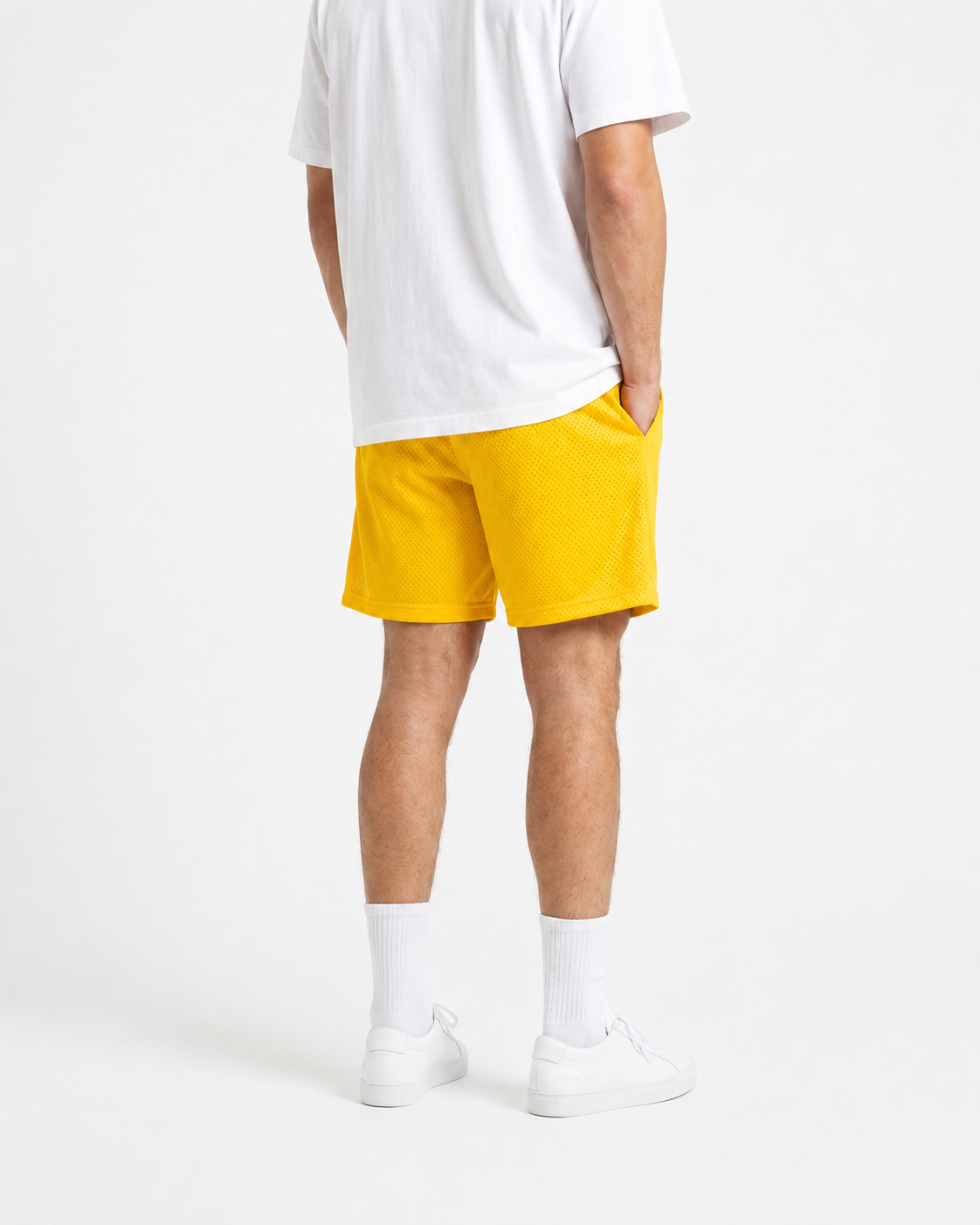 Gold Mariners mesh shorts - side view