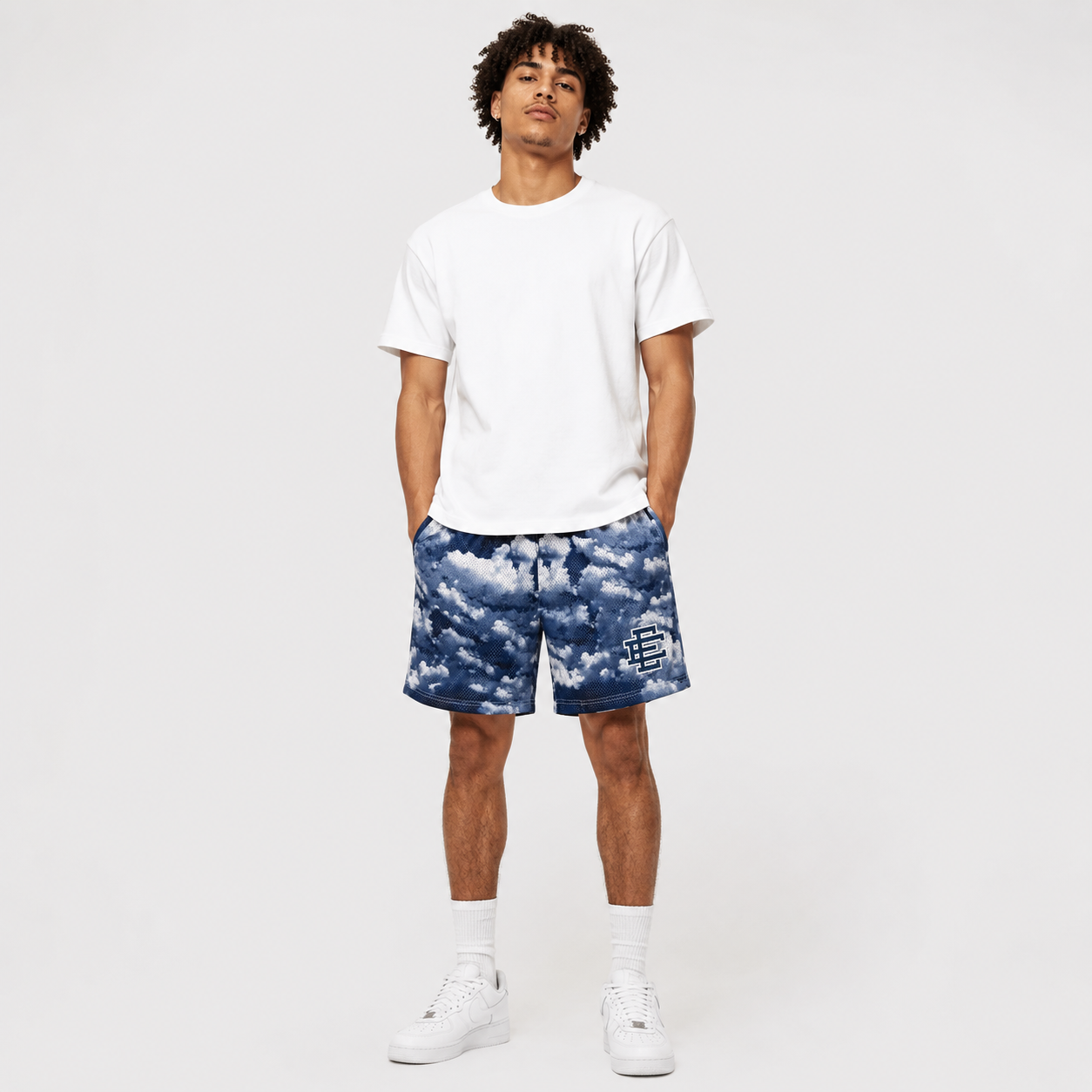 Night Cloud mesh shorts - front angle view