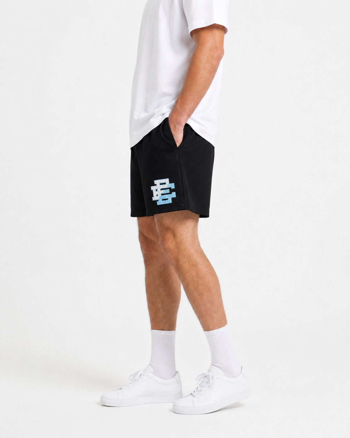 Jet Black mesh shorts - lifestyle view