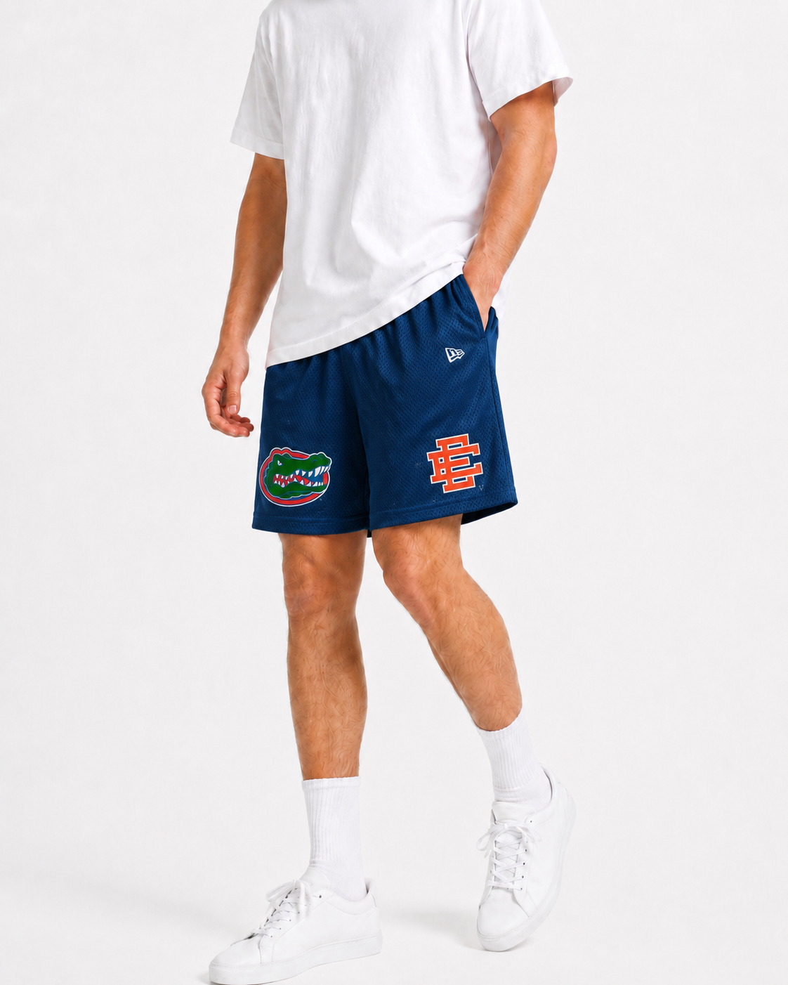Gators Blue mesh shorts - lifestyle view