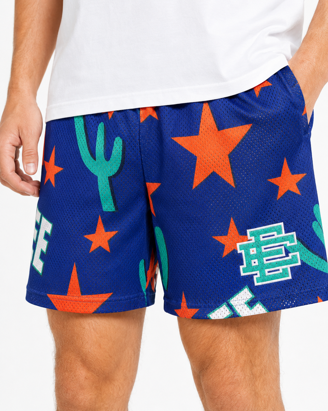 Desert Star mesh shorts - back angle view