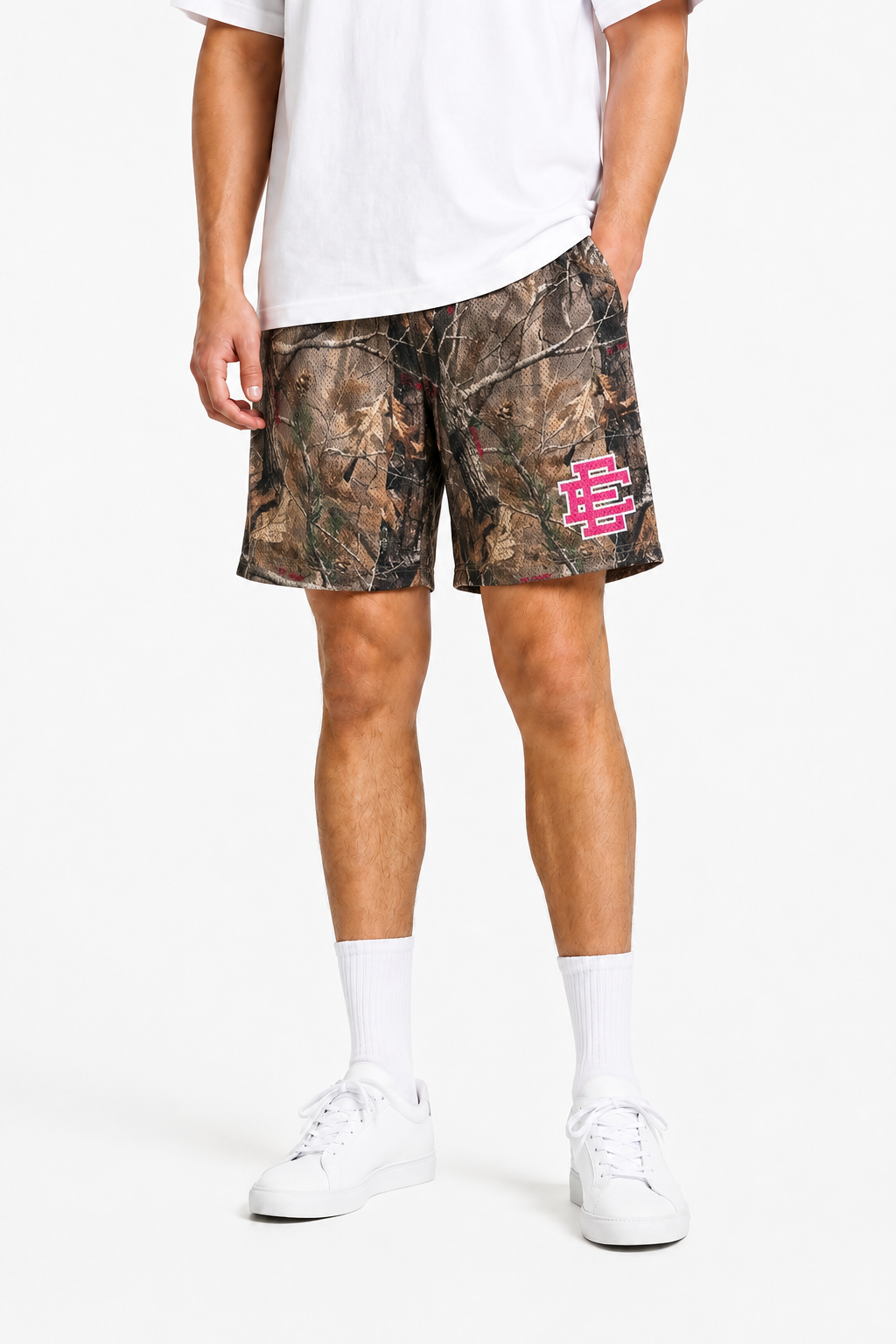 Realtree Camo mesh shorts - back angle view
