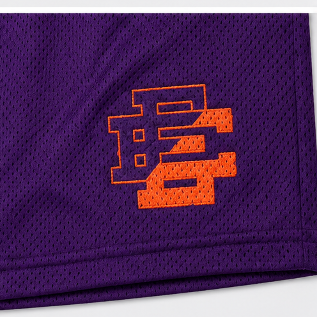 Royal Purple mesh shorts - lifestyle view