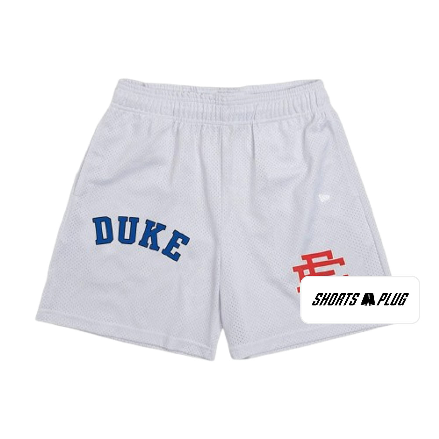 Duke White mesh shorts - front product view