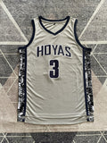 Gray George basketball jersey, full front view