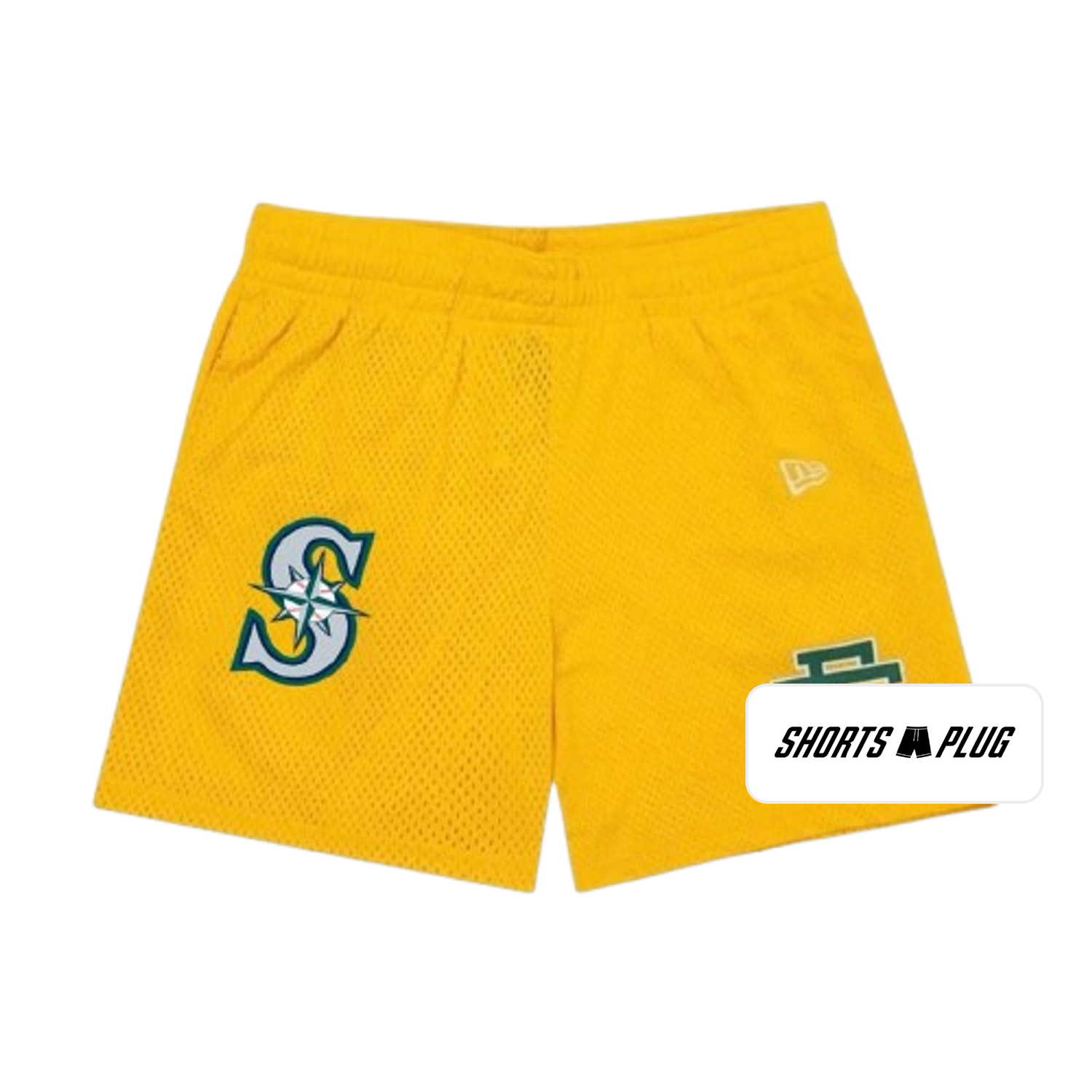 Gold Mariners mesh shorts - front product view