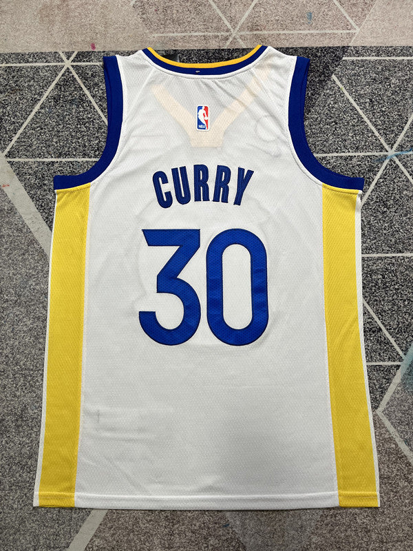 Golden State White Basketball Jersey #30 back view [SPMERGE:P012:back]