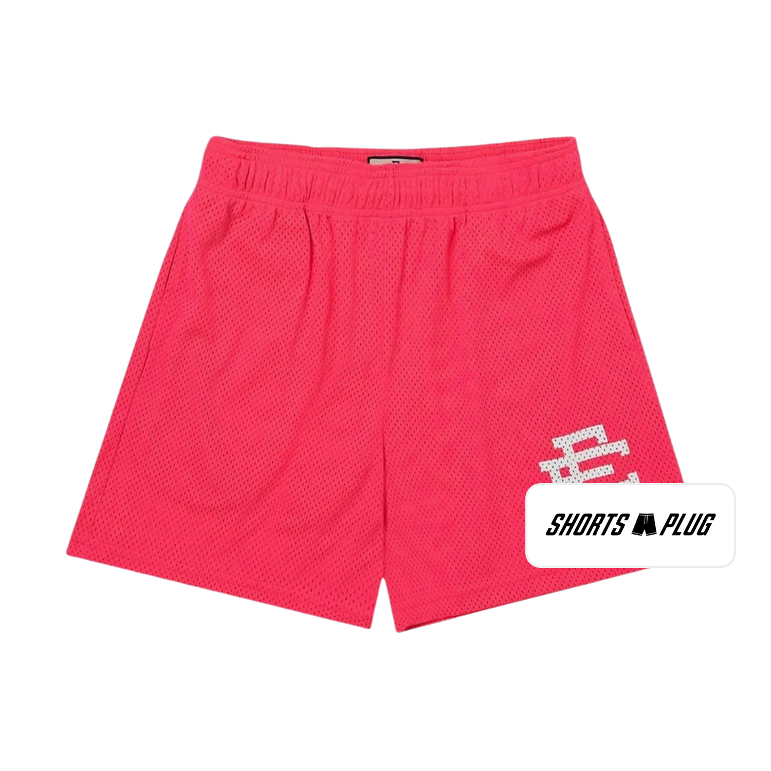 Hot Pink mesh shorts - front product view
