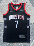 Black Houston Rockets basketball jersey, full front view