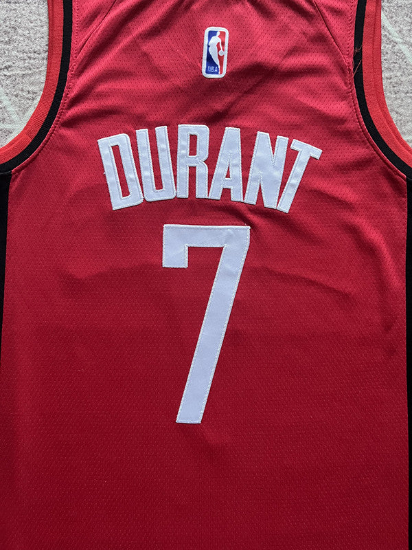 Red Houston Rockets basketball jersey, back lettering and number detail
