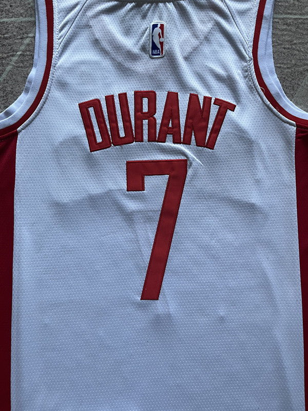 White Houston Rockets basketball jersey, back lettering and number detail
