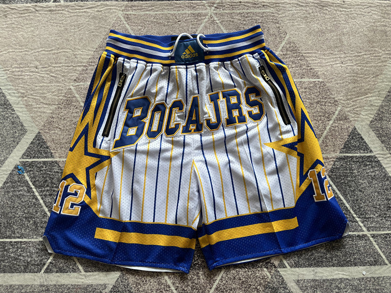 White Indiana Pacers premium basketball shorts, full front view