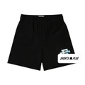 Jet Black mesh shorts - front product view