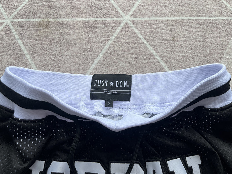 Black Jumpman premium basketball shorts, waistband and label detail