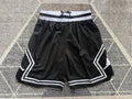Black Jumpman basketball shorts, full front view