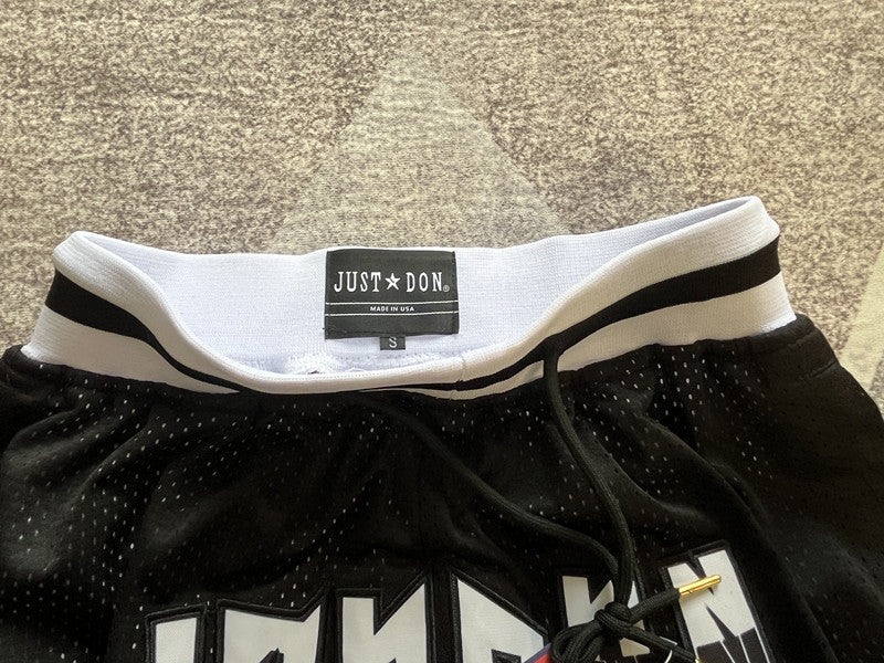 Black Jumpman premium basketball shorts, waistband and label detail