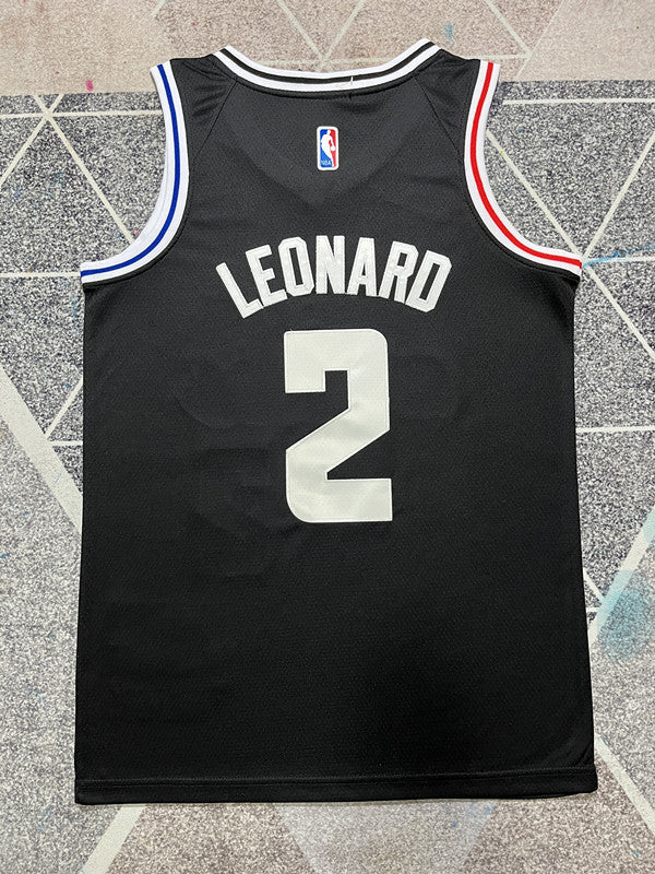 LA Clippers 2023 Black Basketball Jersey #2 back view [SPMERGE:P025:back]