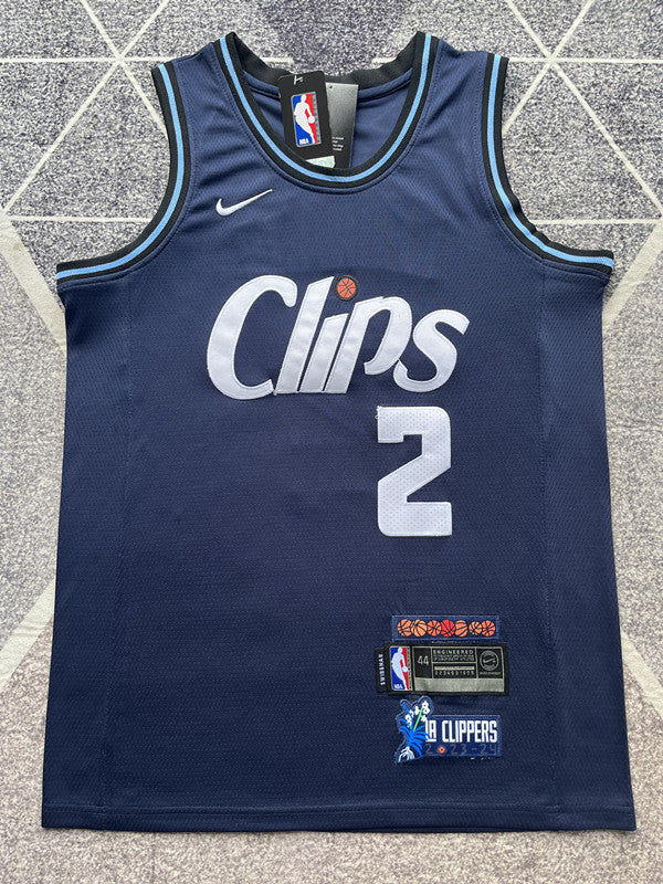 LA Clippers 2024 Navy City Edition Basketball Jersey #2 front view [SPMERGE:P062:front]