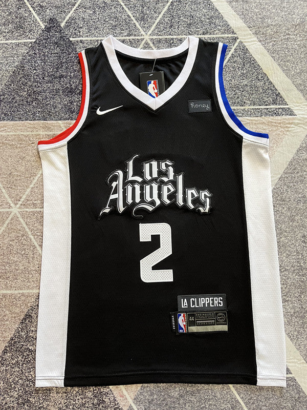 LA Clippers Black City Edition Basketball Jersey #2 front view [SPMERGE:P196:front]