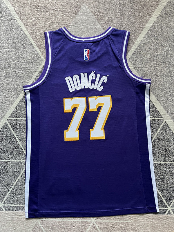 LA Lakers 2026 Purple Statement Edition Basketball Jersey #77 back view [SPMERGE:P099:back]