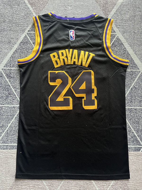 Multi-color LA Lakers basketball jersey, full back view