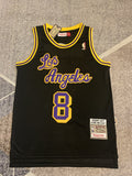 Black LA Lakers basketball jersey, full front view