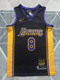 Black LA Lakers basketball jersey, full front view