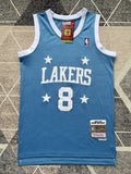 Blue LA Lakers basketball jersey, full front view