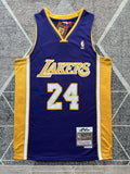 Purple LA Lakers basketball jersey, full front view