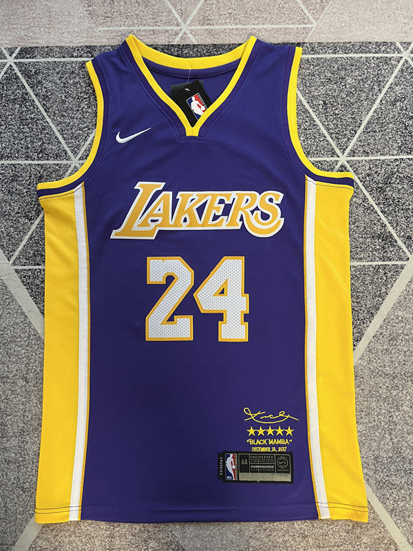 LA Lakers Purple Retirement Edition Basketball Jersey #24 front view [SPMERGE:P235:front]